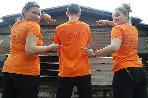 orangene T-Shirts für unsere Tänzer beim the royal knights Festival